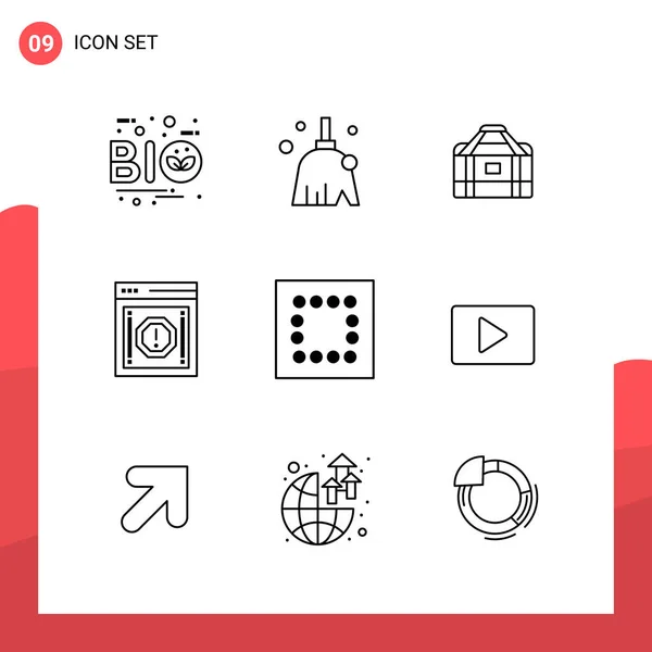 Set Universal Creative Icons Vector Illustration — Stock Vector