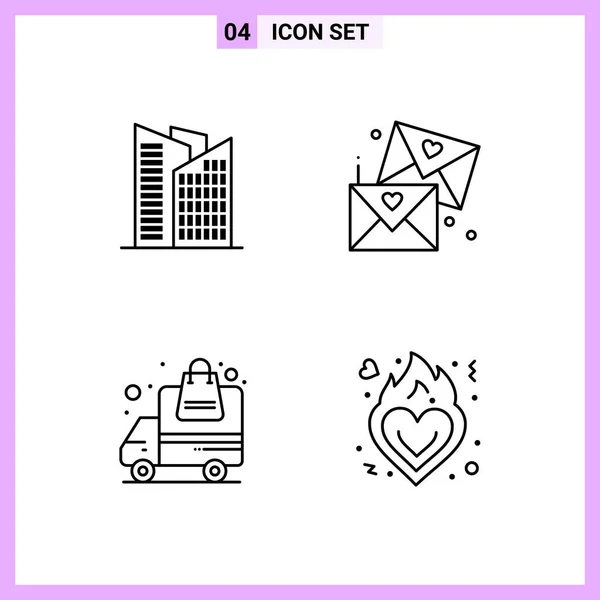 Conjunto Iconos Creativos Universales Simplemente Vector Ilustraciones Para Aplicaciones Web — Vector de stock