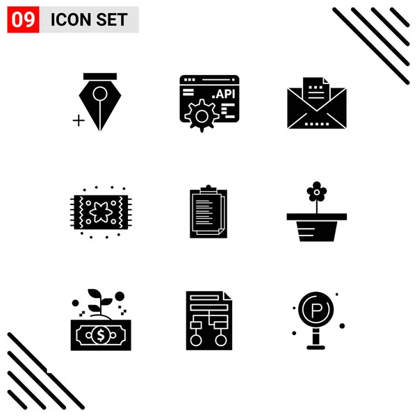 Conjunto Iconos Creativos Universales Simplemente Vector Ilustraciones Para Aplicaciones Web — Vector de stock