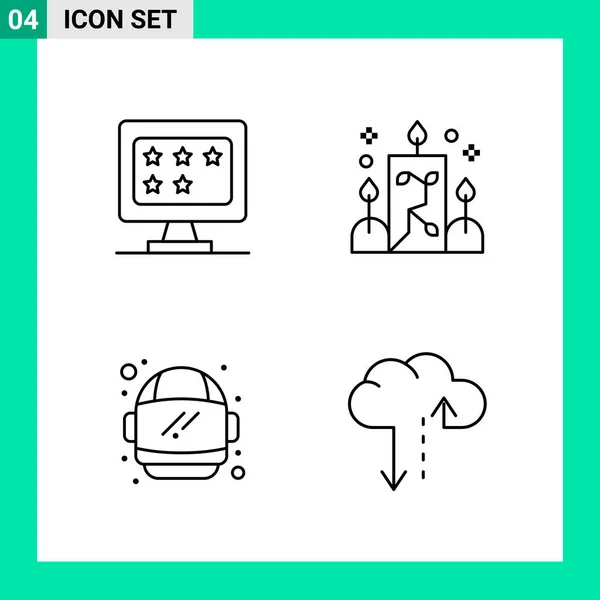 Conjunto Iconos Creativos Universales Simplemente Vector Ilustraciones Para Aplicaciones Web — Vector de stock