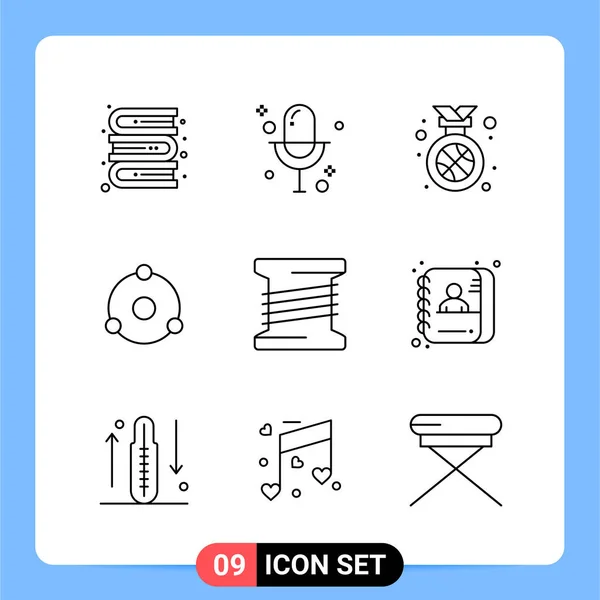 Set Dari Ikon Kreatif Universal Cukup Ilustrasi Vektor Untuk Aplikasi - Stok Vektor