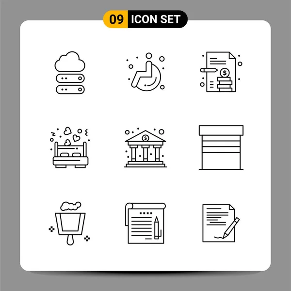 Conjunto Iconos Creativos Universales Simplemente Vector Ilustraciones Para Aplicaciones Web — Archivo Imágenes Vectoriales