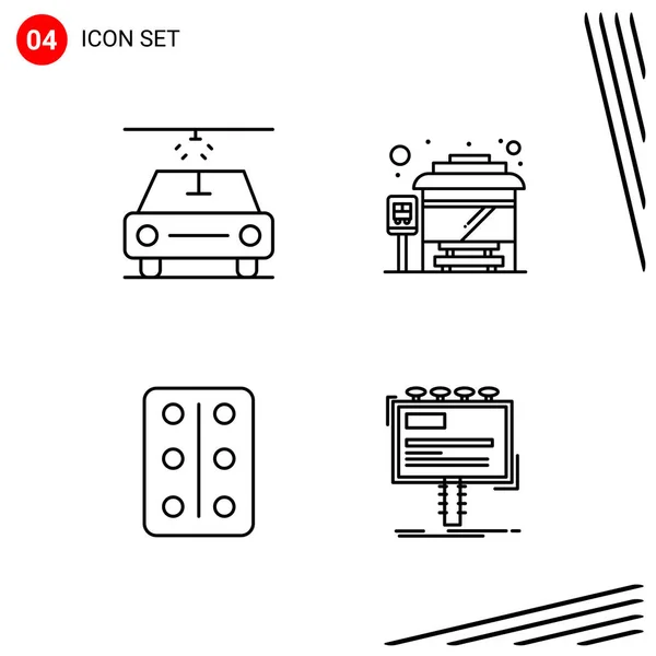 Conjunto Ícones Criativos Universais Simplesmente Vetor Ilustrações Para Web Aplicativos —  Vetores de Stock