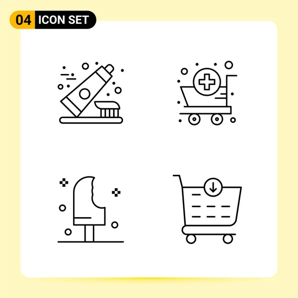 Set Universal Creative Icons Simply Vector Illustrations Web Mobile Apps — Stock Vector