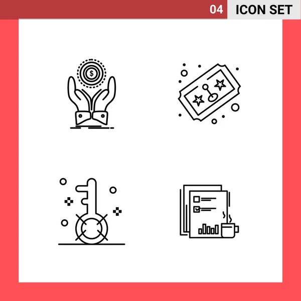 Conjunto Iconos Creativos Universales Simplemente Vector Ilustraciones Para Aplicaciones Web — Archivo Imágenes Vectoriales