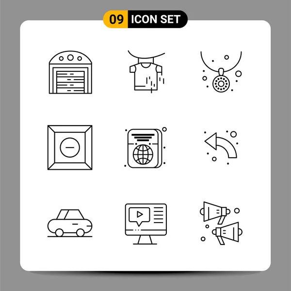 Set Universal Creative Icons Simply Vector Illustrations Web Mobile Apps — Stock Vector