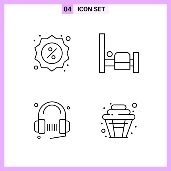 Conjunto Iconos Creativos Universales Simplemente Vector Ilustraciones Para Aplicaciones Web — Archivo Imágenes Vectoriales