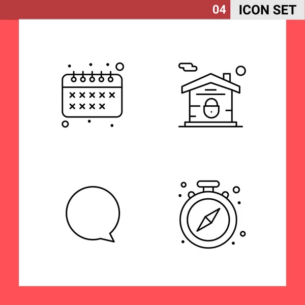 Set Universal Creative Icons Simply Vector Illustrations Web Mobile Apps — Stock Vector