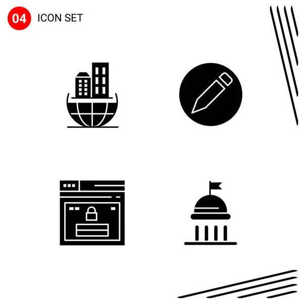 Conjunto Iconos Creativos Universales Simplemente Vector Ilustraciones Para Aplicaciones Web — Vector de stock