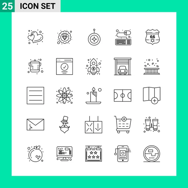 Set de 25 iconos de negocio universales Vector — Vector de stock