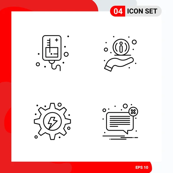 Conjunto Iconos Creativos Universales Simplemente Vector Ilustraciones Para Aplicaciones Web — Archivo Imágenes Vectoriales