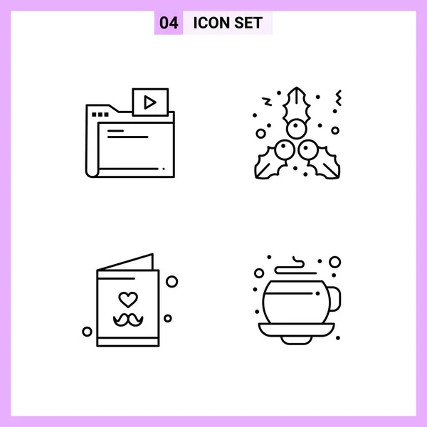 Iconos Creativos Conjunto Diseño Sobre Fondo Blanco — Vector de stock