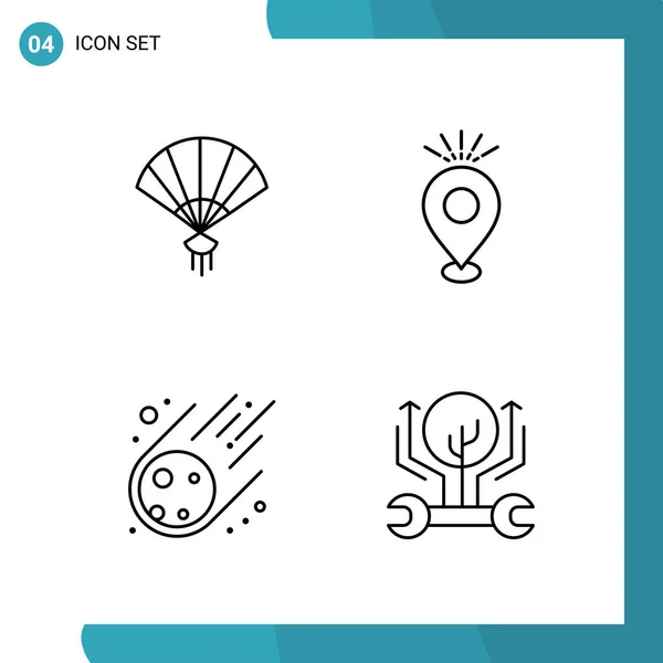 Set Universal Creative Icons Simply Vector Illustrations Web Mobile Apps — Stock Vector