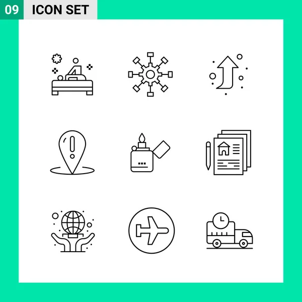 Conjunto Iconos Creativos Universales Simplemente Vector Ilustraciones Para Aplicaciones Web — Archivo Imágenes Vectoriales