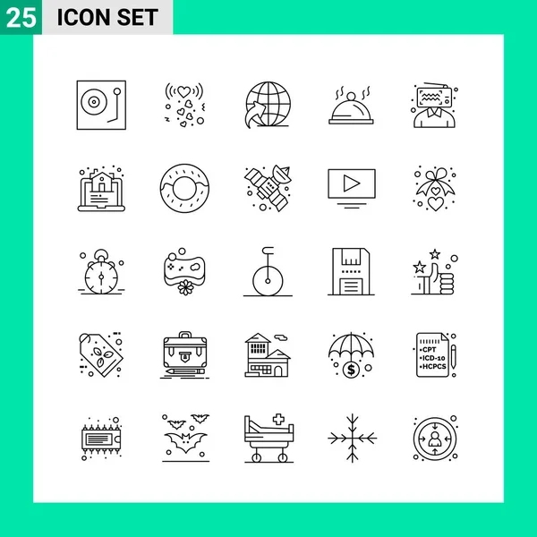 Conjunto Iconos Creativos Universales Simplemente Vector Ilustraciones Para Aplicaciones Web — Vector de stock