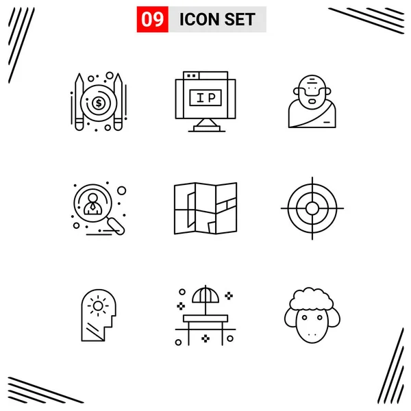 Conjunto Iconos Creativos Universales Simplemente Vector Ilustraciones Para Aplicaciones Web — Vector de stock