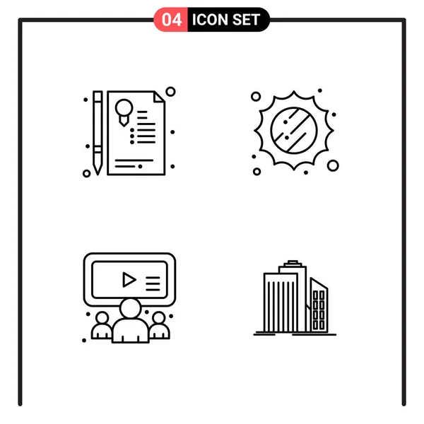 Set Dari Ikon Kreatif Universal Cukup Ilustrasi Vektor Untuk Aplikasi - Stok Vektor