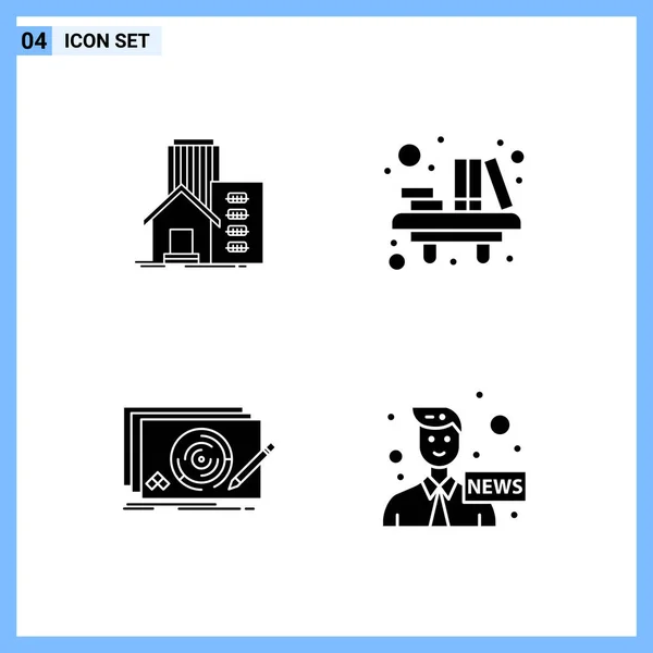 Conjunto de 16 iconos universales Vector de negocios — Vector de stock