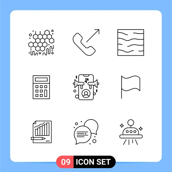 Conjunto Iconos Creativos Universales Simplemente Vector Ilustraciones Para Aplicaciones Web — Vector de stock