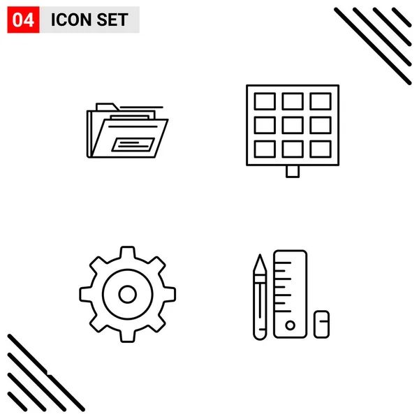 Set of 25 Universal Business Icons Vector — Stock Vector