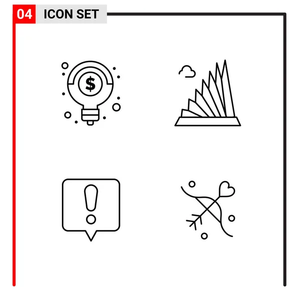 Set Universeller Kreativer Symbole Einfach Vektorillustrationen Für Web Und Mobile — Stockvektor