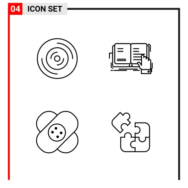 Set Universal Creative Icons Simply Vector Illustrations Web Mobile Apps — Stock Vector