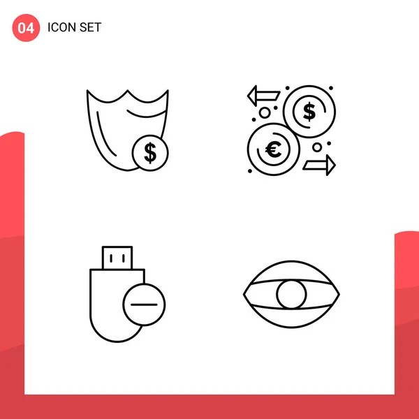 Conjunto Iconos Creativos Universales Simplemente Vector Ilustraciones Para Aplicaciones Web — Archivo Imágenes Vectoriales