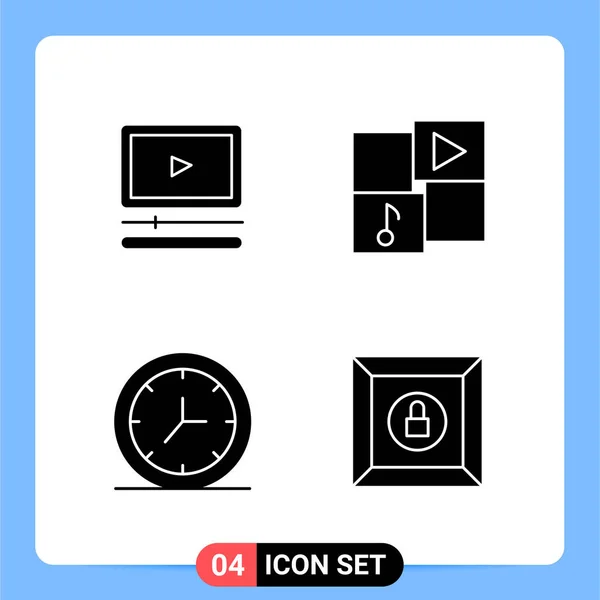 Conjunto Iconos Creativos Universales Simplemente Vector Ilustraciones Para Aplicaciones Web — Archivo Imágenes Vectoriales