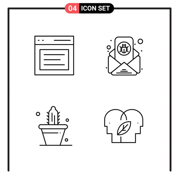 Conjunto Iconos Creativos Universales Simplemente Vector Ilustraciones Para Aplicaciones Web — Vector de stock