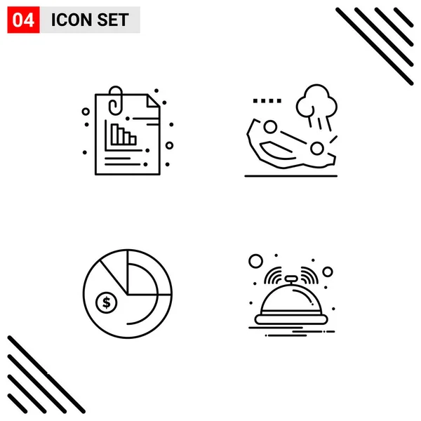 Conjunto Iconos Creativos Universales Simplemente Vector Ilustraciones Para Aplicaciones Web — Archivo Imágenes Vectoriales