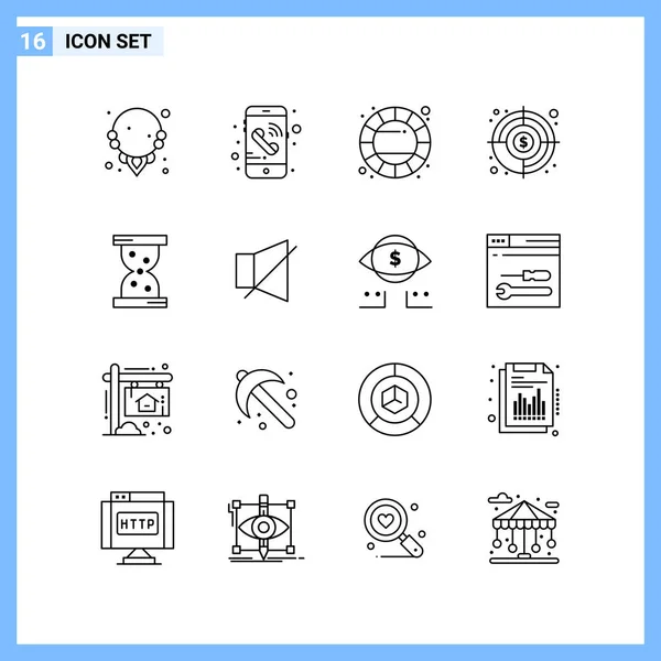 Conjunto Iconos Creativos Universales Simplemente Vector Ilustraciones Para Aplicaciones Web — Archivo Imágenes Vectoriales