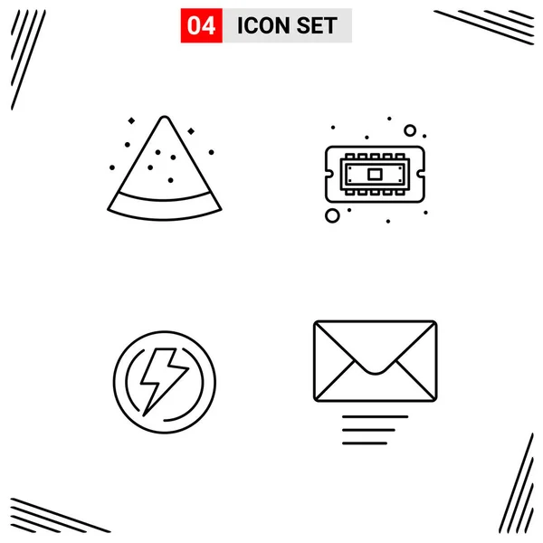 Set Universal Creative Icons Simply Vector Illustrations Web Mobile Apps — Stock Vector