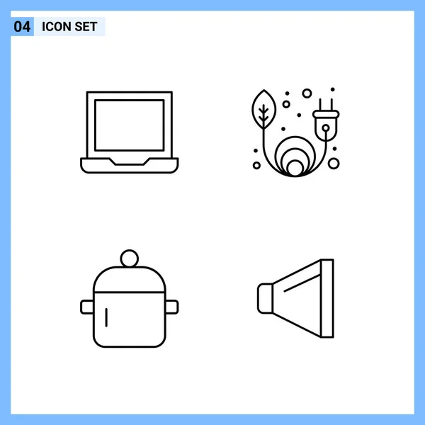 Conjunto Iconos Creativos Universales Simplemente Vector Ilustraciones Para Aplicaciones Web — Vector de stock