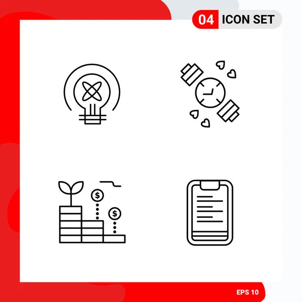 Conjunto Iconos Creativos Universales Simplemente Vector Ilustraciones Para Aplicaciones Web — Vector de stock