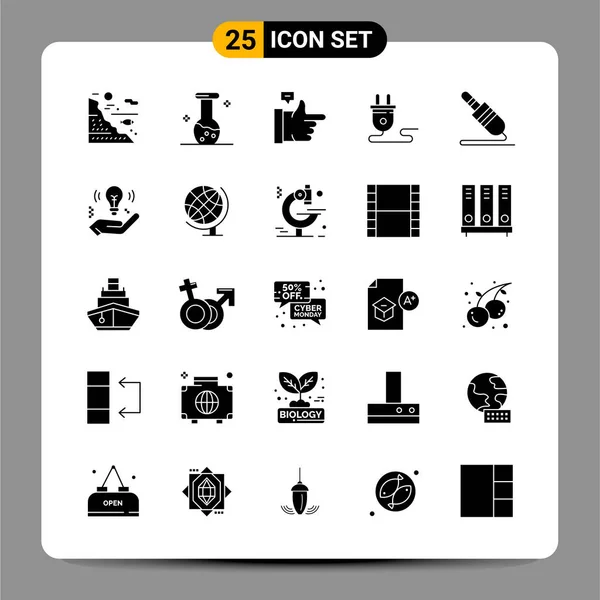 Conjunto Iconos Creativos Universales Simplemente Vector Ilustraciones Para Aplicaciones Web — Archivo Imágenes Vectoriales