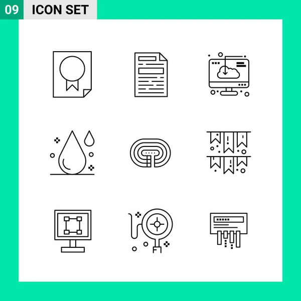 Conjunto Iconos Creativos Universales Simplemente Vector Ilustraciones Para Aplicaciones Web — Vector de stock