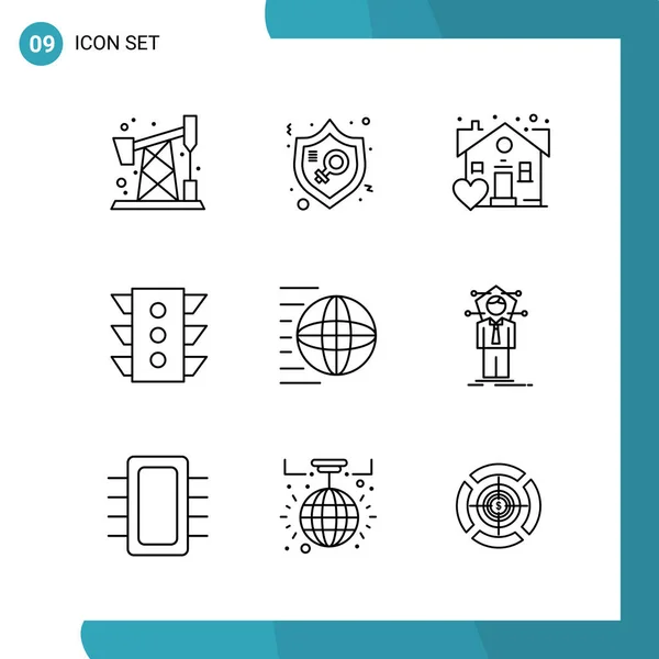 Conjunto Iconos Creativos Universales Simplemente Vector Ilustraciones Para Aplicaciones Web — Vector de stock