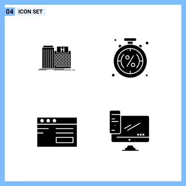 Conjunto Iconos Creativos Universales Simplemente Vector Ilustraciones Para Aplicaciones Web — Vector de stock