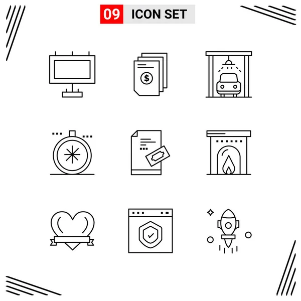 Set Universal Creative Icons Simply Vector Illustrations Web Mobile Apps — Stock Vector