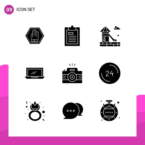 Conjunto Iconos Creativos Universales Simplemente Vector Ilustraciones Para Aplicaciones Web — Vector de stock