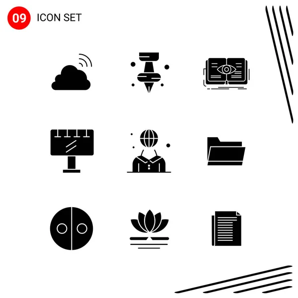 Conjunto Iconos Creativos Universales Simplemente Vector Ilustraciones Para Aplicaciones Web — Archivo Imágenes Vectoriales