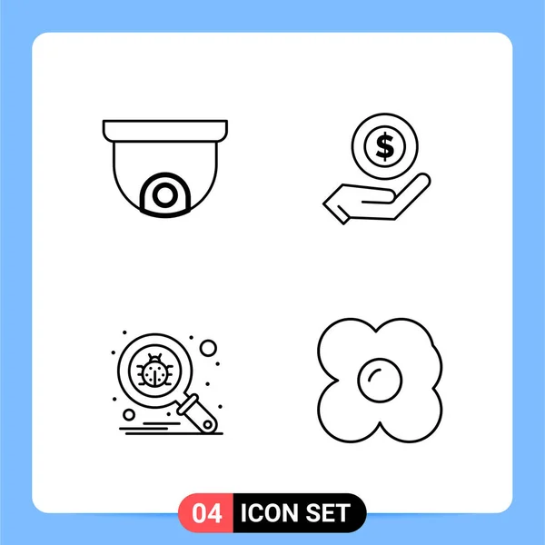 Conjunto Iconos Creativos Universales Simplemente Vector Ilustraciones Para Aplicaciones Web — Vector de stock