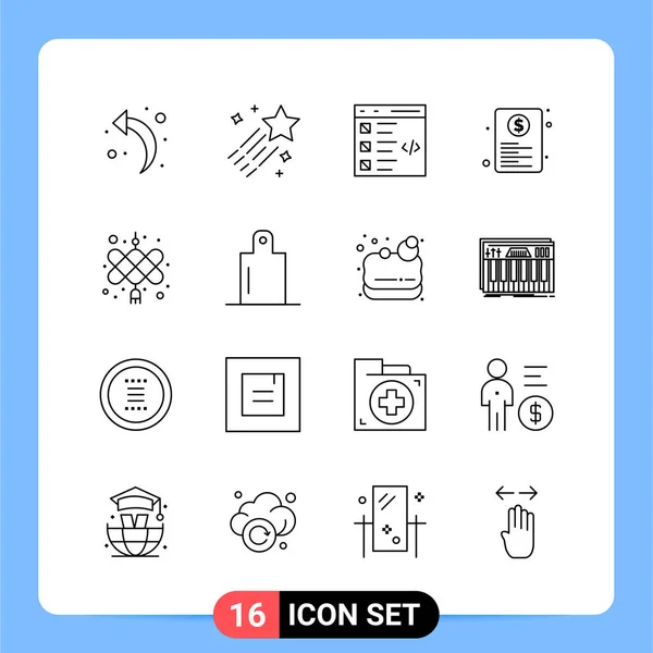 Set Universal Creative Icons Simply Vector Illustrations Web Mobile Apps — Stock Vector