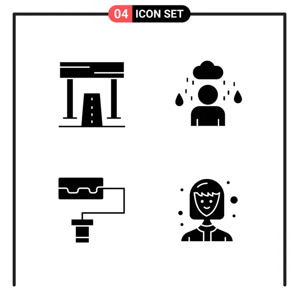 Set Universal Creative Icons Simply Vector Illustrations Web Mobile Apps — Stock Vector