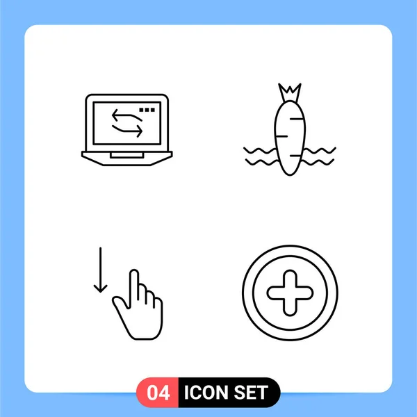 Set Universal Creative Icons Simply Vector Illustrations Web Mobile Apps — Stock Vector