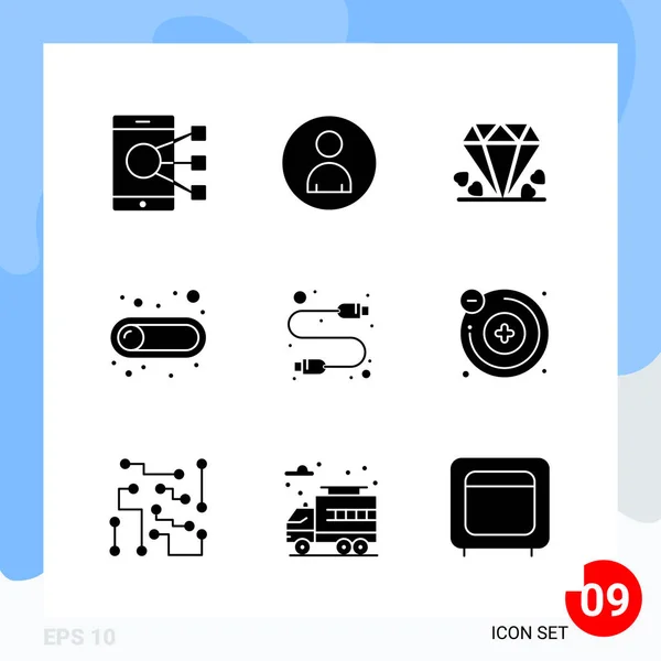 Iconos Creativos Conjunto Diseño Sobre Fondo Blanco — Vector de stock