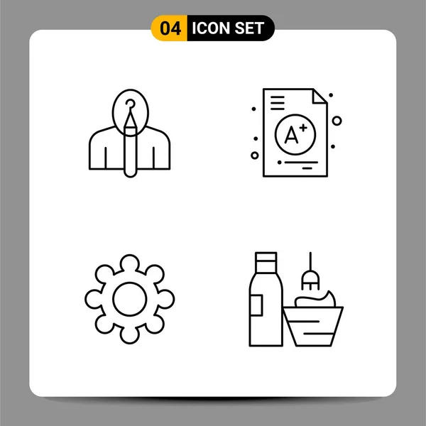 Set Dari Ikon Kreatif Universal Cukup Ilustrasi Vektor Untuk Aplikasi - Stok Vektor