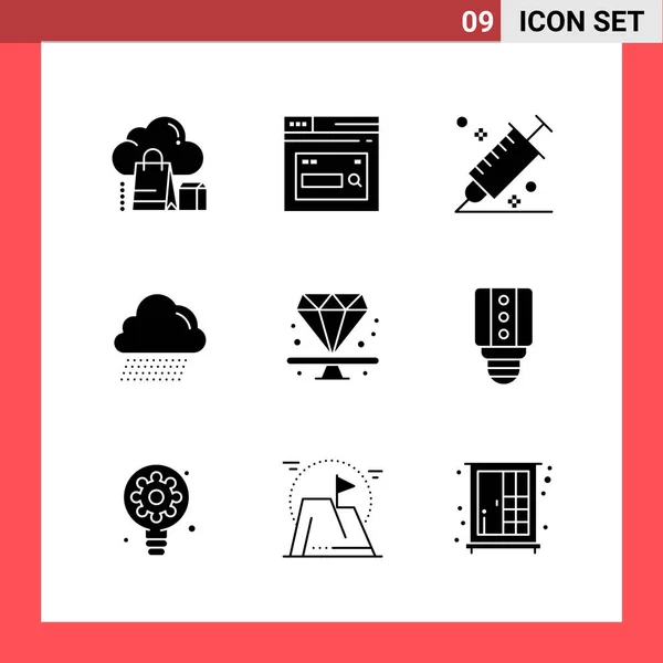 Conjunto Iconos Creativos Universales Simplemente Vector Ilustraciones Para Aplicaciones Web — Vector de stock