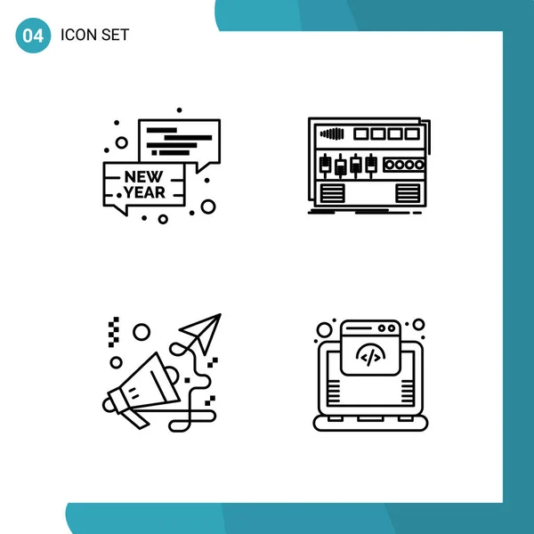 Set Universeller Kreativer Symbole Einfach Vektorillustrationen Für Web Und Mobile — Stockvektor