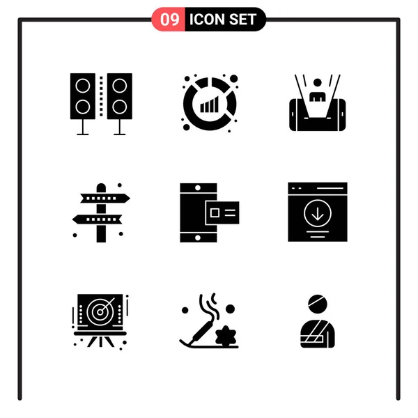 Conjunto Iconos Creativos Universales Simplemente Vector Ilustraciones Para Aplicaciones Web — Vector de stock